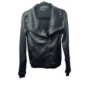 Dances & Marvel Women's Moto Jacket M Faux Leather Biker Goth Streetwear Grunge
